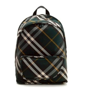 Burberry 80893631 Shield 格紋雙肩後背包 常春藤綠《2024季度★全新商品 》