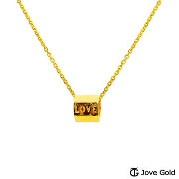 jovegold漾金飾 愛的羅曼史黃金墜子 送項鍊