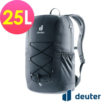 【deuter 德國】 GOGO休閒旅遊後背包25L(3813224黑/日用/學生背包)