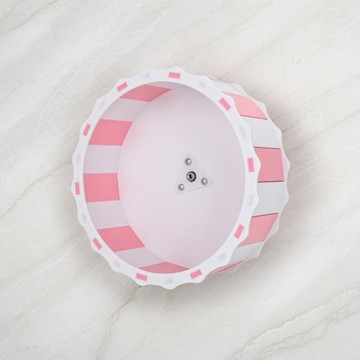 *尋寶趣嚴選*寵物 毛小孩星球 YEE倉鼠籠輪子 配件, 21cm, 粉白色