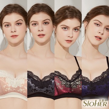 【SiOHER 熹歐禾】3件組 現貨 微醺夜之女王無鋼圈內衣/性感內衣/女內著/無痕內衣