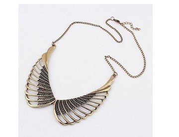 歐美流行時尚誇張鏤空天使翅膀毛衣鏈項鍊蝶 小善 蝴蝶  女項鍊