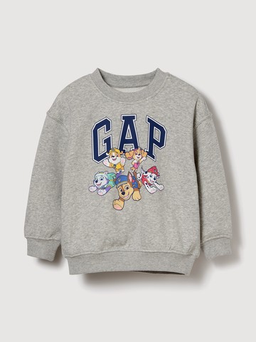 男幼童裝 Gap x 汪汪隊立大功聯名 Logo印花刷毛圓領大學T-淺灰色