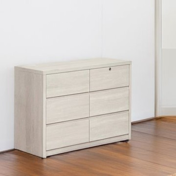 文創集 文卡4尺六抽斗櫃(二色系可選)-120x47x81cm免組
