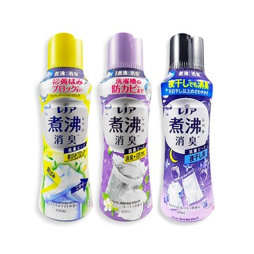 P&G (2瓶任選超值組)日本Lenor煮沸般超消臭筒槽防霉衣物芳香顆粒香香豆420ml/瓶(柑橘香/花香/夜間_3款可選)