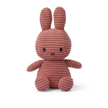 荷蘭 BON TON TOYS｜Miffy米菲兔燈ECO燈芯絨填充玩偶-玫瑰粉 23cm