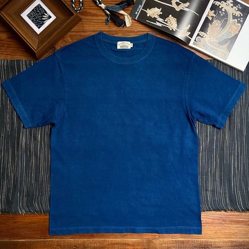 Major Folk│手工植物藍染 日系靛藍indigo 復古短袖圓領TEE