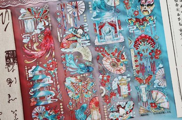 戲韻回緣 PET 紙膠帶 貝殼光 5米卷