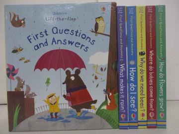 【書寶二手書T5／少年童書_ZUV】Lift-the-Flap First Questions and Answers box set_共5本合售_Usborne Publishing Ltd