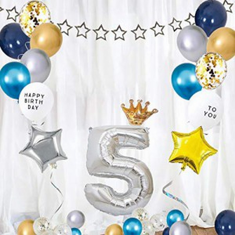 O Life 5歳 バースデー バルーンセット 数字風船 ナンバー 誕生日バルーン 大きい 星 ガーランド 女の子 男の子 誕生日お祝い 飾り付け 通販 Lineポイント最大get Lineショッピング