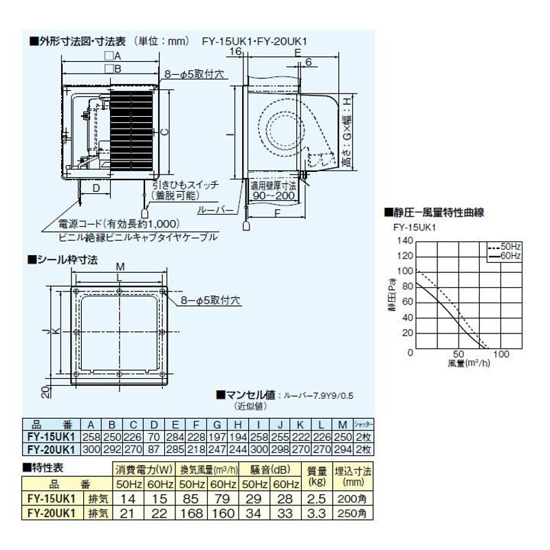 話題の人気 FY-20UK1 パナソニック 換気扇 標準換気扇 浴室用