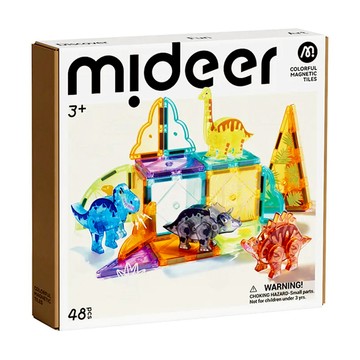 mideer 多彩透光磁力片  侏儸紀冒險 多色  1盒