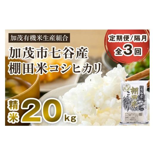 ふるさと納税 新潟県 加茂市 新潟県加茂市 七谷産 棚田米コシヒカリ 精米20kg（5kg×4）白米 加茂有機米生産組合