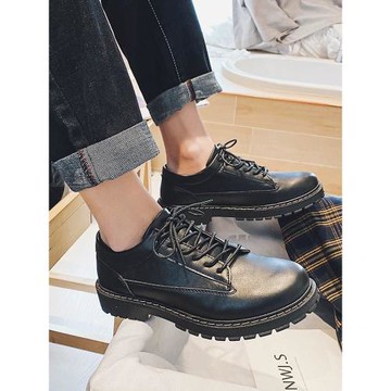 康奈帥氣皮鞋男英倫休閑正裝男鞋青年韓版潮流百搭學生黑色透氣小