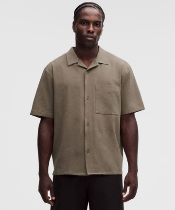Airing Easy Camp-Collar Shirt Textured Size Large
