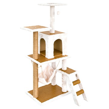 毛孩的秘密生活 二景一房 (貓跳台/貓抓板/貓爬架/貓咪別墅) CDT4-514138  南洋風情貓宅  1個