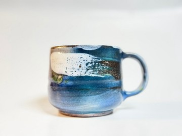 志野燒鎏金手作水杯