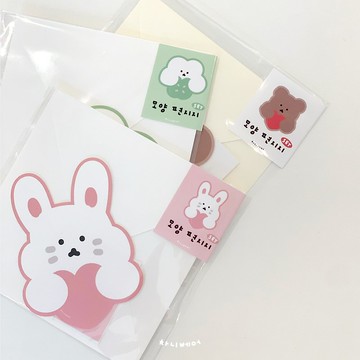 形狀信紙套裝（3種）/卡片套裝