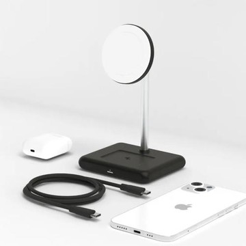 Allite WQ1 2+1 磁吸無線充電座（沈穩黑）