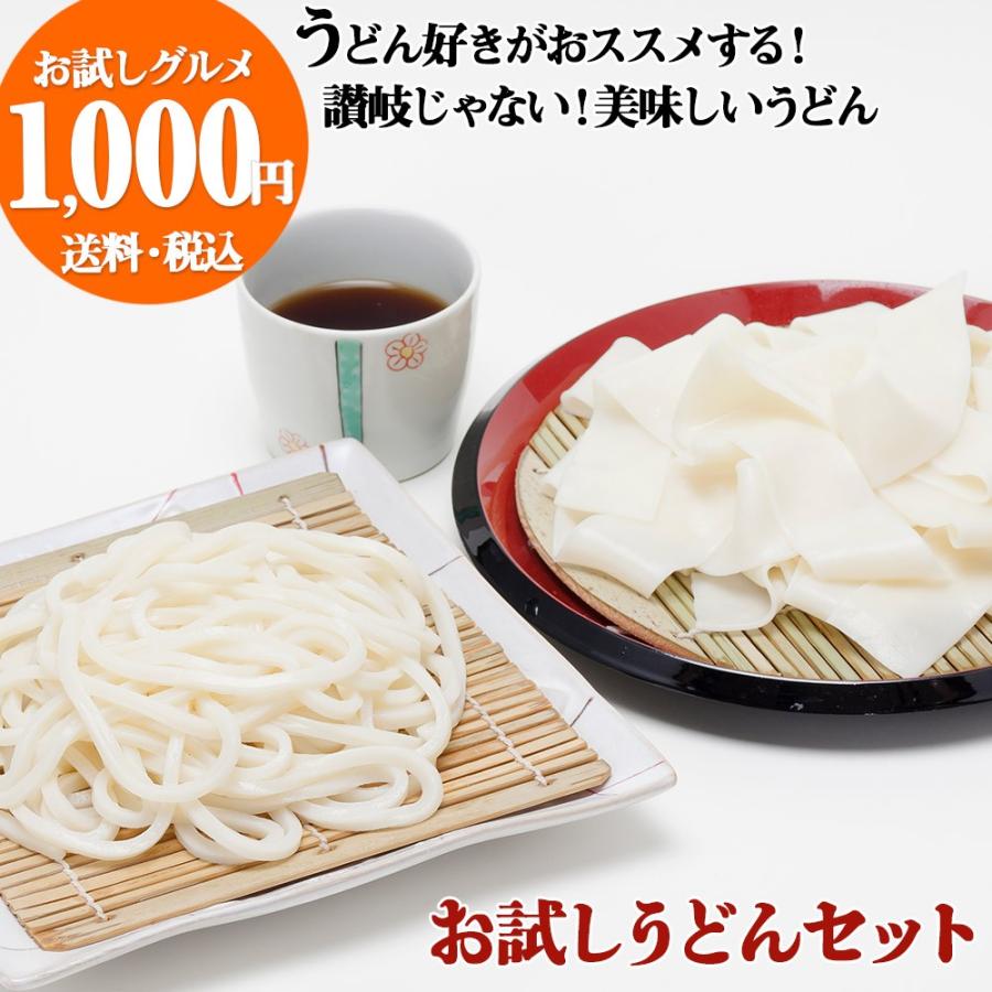 うどん 桐生うどん（130g）2袋 ＋ ひもかわうどん（帯麺）2袋セット ポイント消化 ゆうパケット 送料無料