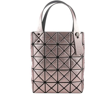 ISSEY MIYAKE BAO BAO 5X4 立體金屬色迷你方盒手提包/玫瑰粉