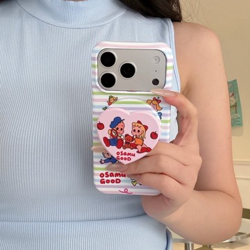 卡通原田治男女孩磁吸支架適用iPhone17promax蘋果16ProMax/15Pro手機殼