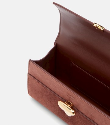 Savette Symmetry Pochette suede tote bag