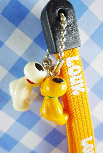 【震撼精品百貨】手機吊飾/鎖圈-小狗系列-橘 震撼日式精品百貨