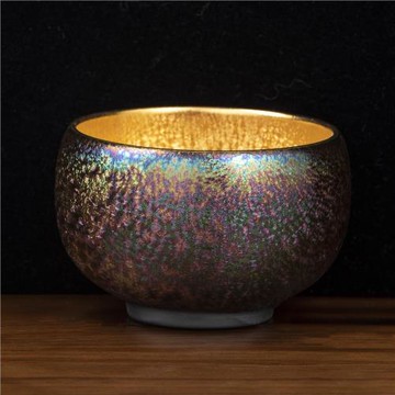 七彩璀璨星河窯變茶杯主人杯高檔個人專用七彩窯變茶杯天目盞茶杯