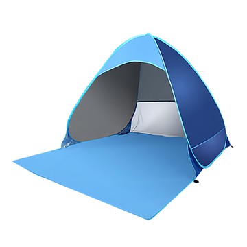 全自動快開沙灘露營帳篷 190T塗銀滌綸牛津布 881克 藍色/綠色/粉色  顏色隨機  1個  2-3人