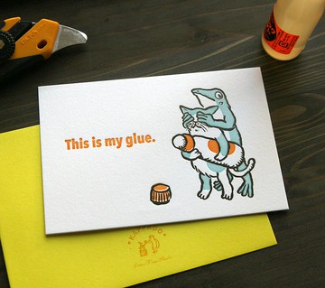 膠水棒 鉛字印刷卡片