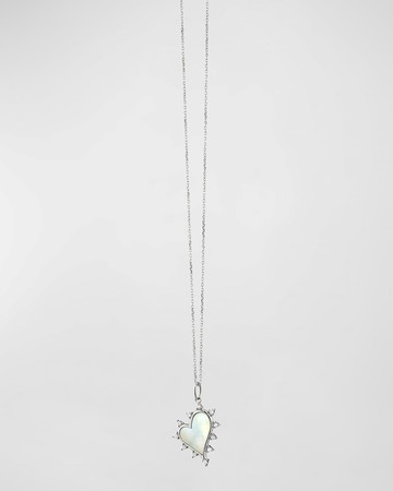 Sterling Silver Mother of Pearl Heart Necklace