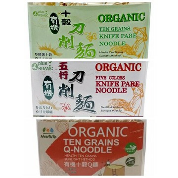 展康 有機十榖刀削麵/有機五行刀削麵/有機十穀Q麵 375g/包(超商限9包) 味榮