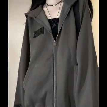 【連帽拉鍊開衫】韓系學院風衛衣外套 女裝 秋季加絨 懶人薄款防曬衫 舒適休閒 百搭上衣