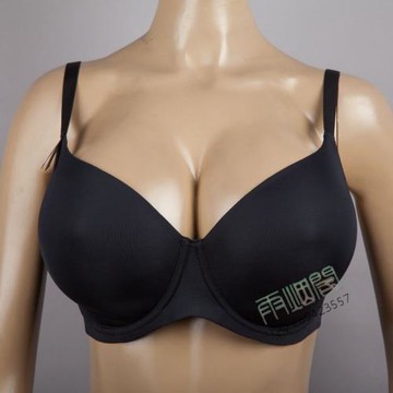 N330簡約光面純色定型簿模杯外貿文胸百搭原單黑色內衣70-90EFG杯