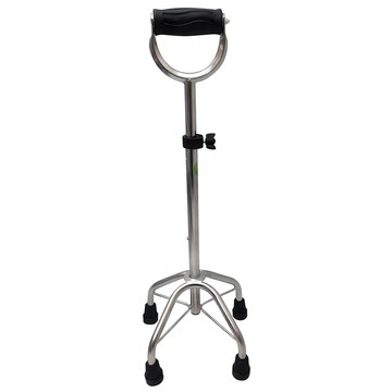 康逸 D型握把四腳助行杖 E253  銀色  1個  69.5~87cm