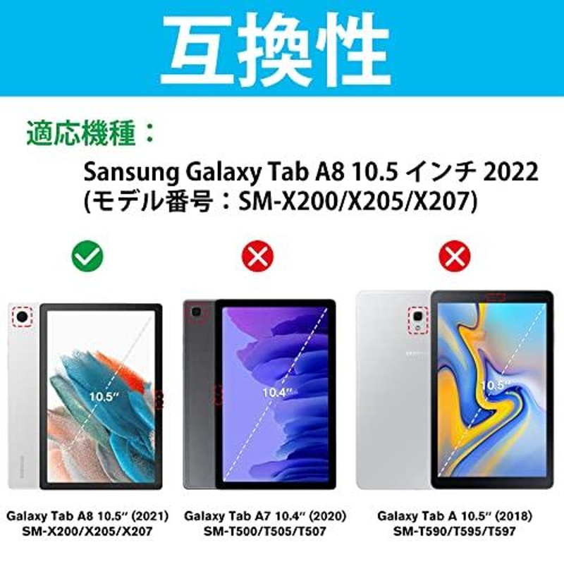 ProCase Galaxy Tab A8 スタンドケース 耐衝撃 保護カバー スタンド