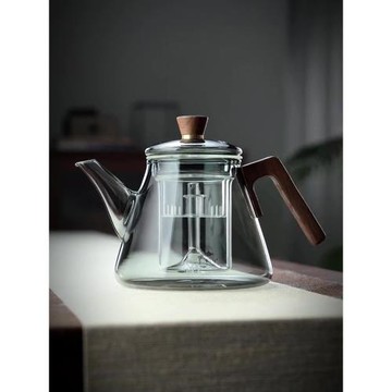 玻璃茶壺耐高溫加厚蒸煮一體兩用大容量單泡茶器噴淋式電陶爐套裝