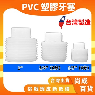 🚀蝦店隔日到貨🔥 PVC 塑膠牙塞 短牙塞 外牙塞 4分 1/2" 6分 3/4"牙塞 塑膠 白色 塑膠塞頭 白塞