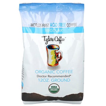 Tylers Coffees, 有機咖啡，普通，研磨，12 盎司