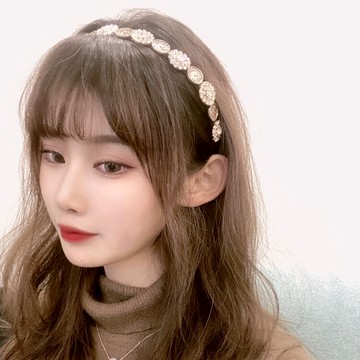 20新款日韓水鉆發箍女士時尚街拍百搭發飾森系復古錢幣合金發飾