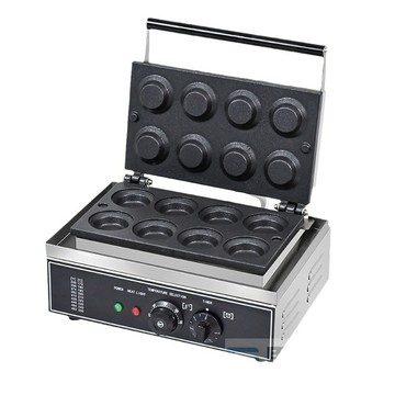 Felsted 110V 圓形電熱蛋塔皮機 8孔 1.5kw 蛋塔成型機 雙面恆溫 定時定溫 6.4公分不沾 YW