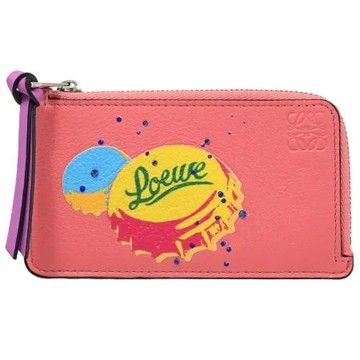 LOEWE x Paula's Ibiza 個性瓶蓋印花卡片零錢包.粉