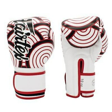 『VENUM旗艦館』12oz Fairtex 新款圖案 健身房拳擊手套~重擊打沙袋拳套~個性化改裝-和風紅 BGV14