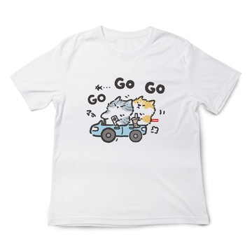 JZ TEE 貓咪&柴犬-GO GO GO 印花短袖