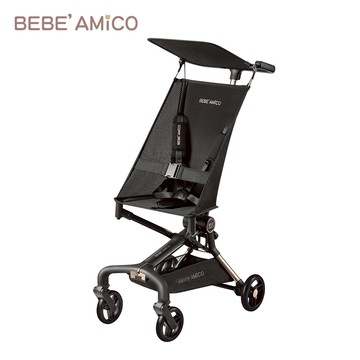BEBE Amico - Z1輕巧登機口袋手推車-黑曜燦金Black