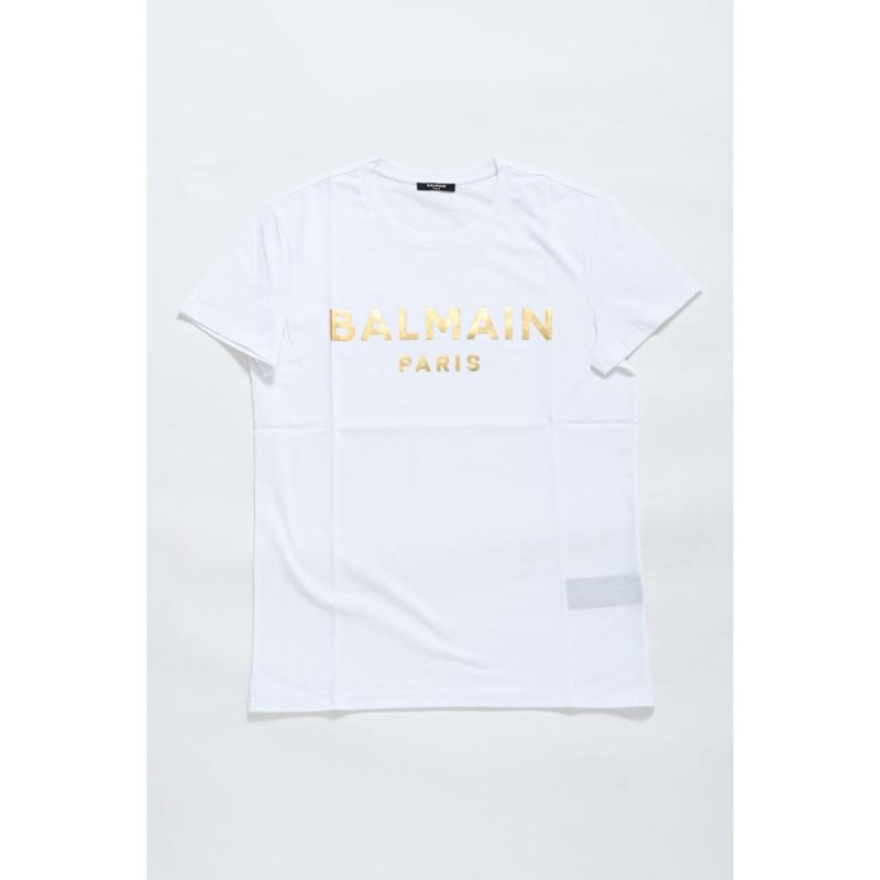 送料無料 21 BALMAIN バルマン AH1EF000 BB29 GAD ホワイト Tシャツ