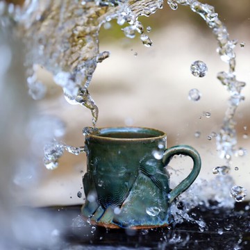 山水間 特價杯子 景德鎮陶瓷杯馬克杯水杯女男情侶對杯復古中國風