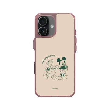 iPhone 17 Clear (相機按鈕) 晶醺玫 - 迪士尼-米奇 Mickey - 米奇與唐老鴨 - 碰拳