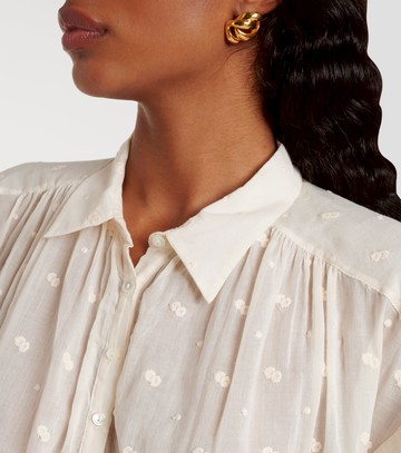 Nili Lotan Embroidered cotton blouse